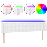  LED uzglavlje bijelo 203x16x78/88 cm od umjetne kože | shoptok.hr