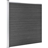  Set panela za ogradu WPC 1391 x 186 cm crni | shoptok.hr
