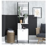 Hanah home polica za knjige lisa black white | ePonuda.com