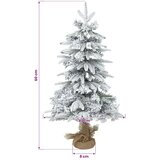 Mini božićno drvce zasnježeno 60 cm PVC i PE Zelena i bijela - Zelena i bijela 60 cm bez LED svjetala | shoptok.hr
