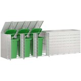  Skladištenje kanti za 3 kante Srebrno 340 x 77.5 x 115.5 cm | shoptok.hr