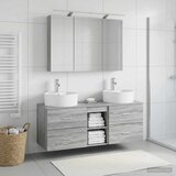  Set namještaja za kupaonicu 4 kom. Siva Sonoma | shoptok.hr