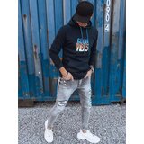 DStreet Bluza męska ocieplana z kapturem granatowa | shoptok.hr
