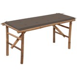 The Living Store Zložljiva vrtna klop z blazino 118 cm bambus - Vrtna Klop, (21437878) Cene