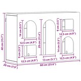 Viseći ormarić Betonski sivi 60 x 20 x 40 cm Konstruirano drvo | shoptok.hr