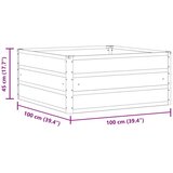  Cvetlično korito Pastelno zelena 100 x 100 x 45 cm Jeklo, (5000207341) | Shoptok.si