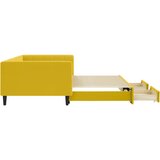  Dnevni krevet na razvlačenje s ladicama žuti 100x200 cm baršun | shoptok.hr
