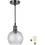 Brilagi LED luster na sajli RETRO GLASS 1xE27/60W/230V prečnik 25 cm crna/zadimljeno-siva Cene