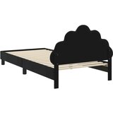  Otroški posteljni okvir z vznožjem Črna 90 x 190 cm Žamet, (5000104792) | Shoptok.si