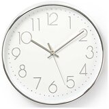 Nedis CLWA015PC30SR - Zidni sat 1xAA beli/srebrni Cene