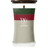 WoodWick Trilogy Holiday Garland dišeča sveča z lesenim stenjem 610 g Cene