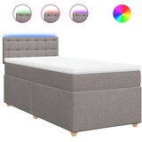  Krevet s oprugama i madracem smeđesivi 90x200 cm od tkanine | shoptok.hr