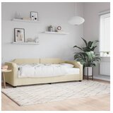 vidaXL Dnevna postelja z vzmetnico krem 100x200 cm blago Cene