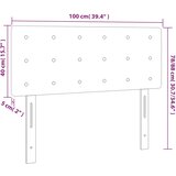  Uzglavlje tamnosmeđe 100x5x78/88 cm od tkanine | shoptok.hr