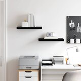  Plutajuće zidne police 2 kom crne 50 x 23 x 3,8 cm MDF | shoptok.hr