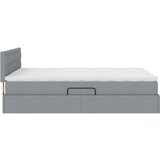  Krevet S LED lampica Svijetlo siva 140 x 190 cm tkanina | shoptok.hr