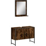  2-dijelni set kupaonskih ormarića boja dimljenog hrasta drveni | shoptok.hr