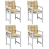 vidaXL Jastuci za stolice 4 kom prošarano bež 100x50x7 cm tkanina | shoptok.hr