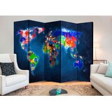 Artgeist Paravan Colorful Map I, 5-Delni, Dvostranski | Shoptok.si