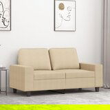 vidaXL kavč dvosed krem 120 cm blago | Shoptok.si