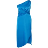 Trendyol Curve Saks Satin Woven Dress