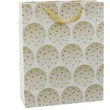 Elegant Gift Bag Gold Stars White 32 x 26 x 12 cm Cijene