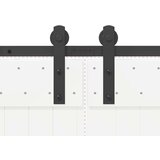  Komplet opreme za drsna vrata 400 cm jeklo črne barve, (22046881) | Shoptok.si