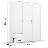 Rauch Möbel OMARA S KLASIČNIMI VRATI, bela | Shoptok.si