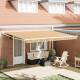 vidaXL Ročna Retraktibilna Tenda s Črtami 450x300 cm Cene