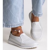 VINCEZA Light gray leather lace-up shoes | Shoptok.si