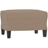 vidaXL Fotelja s tabureom boja cappuccina 60 cm od umjetne kože | shoptok.hr