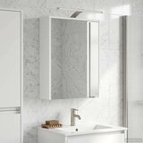 Kopalniška ogledalna omara z LED lučmi Bela 43 x 16 x 62.5 cm, (5000232815) | Shoptok.si