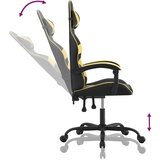  Okretna igraća stolica crno-zlatna od umjetne kože | shoptok.hr