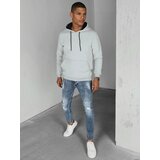 DStreet Bluza męska basic z kapturem jasnoszara | shoptok.hr