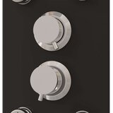 vidaXL Panel za tuširanje od stakla 25 x 47,5 x 130 cm crni | shoptok.hr