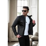 Dewberry 84690 Seasonal Mens Jacket-BLACK-BEIGE Cene