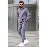 Madmext Sports Sweatsuit Set - Gray - Relaxed fit