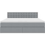  Krevet S LED lampica Svijetlo siva 180 x 200 cm tkanina | shoptok.hr