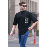 Madmext Men's Black Oversize Printed T-Shirt 6193 cene