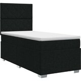  Boxspring krevet s madracem Crna 90 x 200 cm Tkanina | shoptok.hr