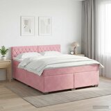  Boxspring krevet s madracem Ružičasta 140 x 200 cm Baršun | shoptok.hr