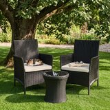 Multi Garden set od 2 vrtne fotelje s jastucima za balkon, terasu i vrt, crne boje | shoptok.hr