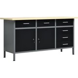  Radni stol crni 160 x 60 x 85 cm čelični | shoptok.hr