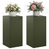  Stalak za biljke 2 pcs Maslinastozelena 40 x 40 x 80 cm Čelik | shoptok.hr