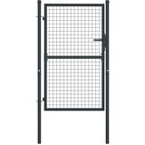 vidaXL Mrežasta vrtna vrata od pocinčanog čelika 100 x 175 cm siva Cijene