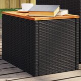  Vrtni bočni stolići 2 kom crni 55 x 34 x 37 cm poliratan i drvo | shoptok.hr