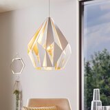 Eglo Viseča svetilka CARLTON 1 bele in zlate barve, (22136091) | Shoptok.si
