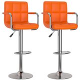 Furnova Barski stolčki 2 kosa oranžno umetno usnje, (22055995) | Shoptok.si
