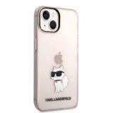 Karl Lagerfeld Originalen ovitek KLHCP14SHNCHTCP zaščita ovitek za iPhone 14 prozorno roza - IML NFT Choupette Logo | Shoptok.si
