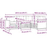  Set vanjskih sofa 4 kom. Prirodna i bež | shoptok.hr